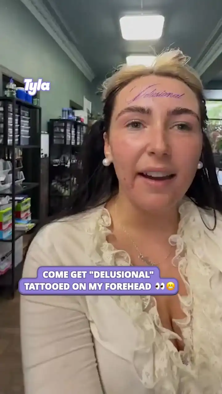 Come get "delusional" tattooed on my forehead 👀😬