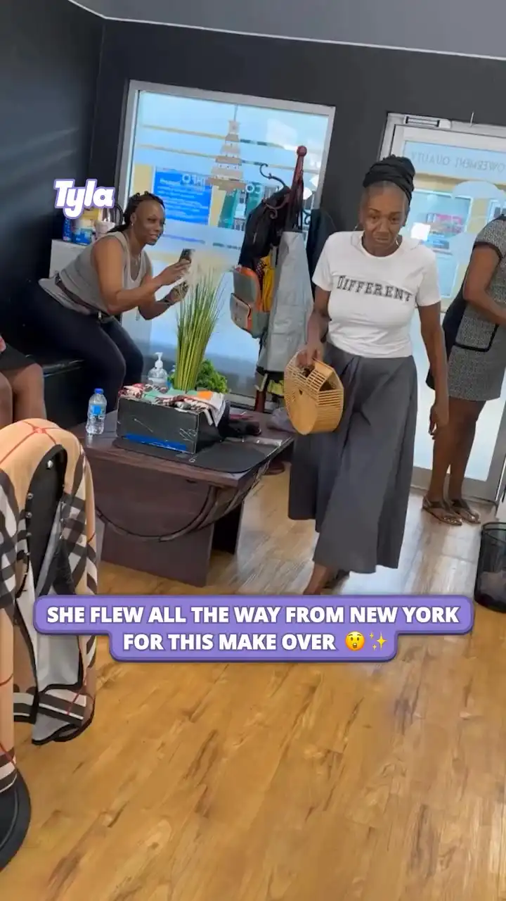 She flew in from New York for a make over 😲✨