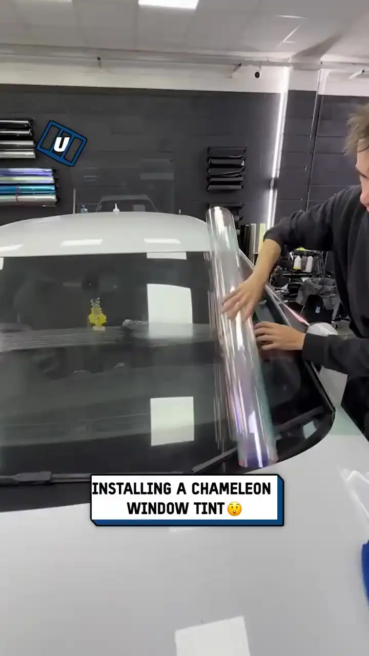 Installing a chameleon window tint 🚙😎