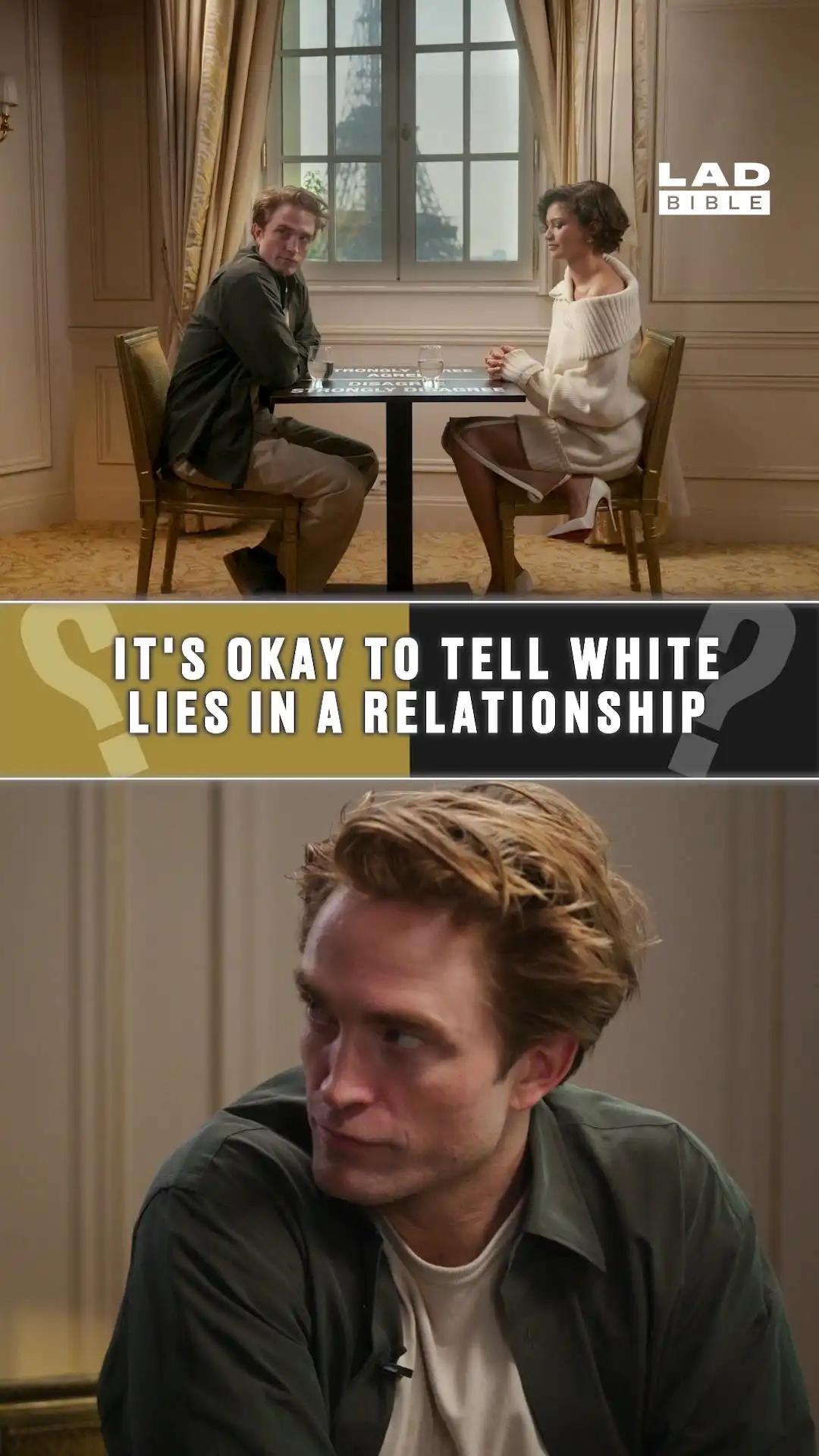 Zendaya & Robert Pattinson talk about lying