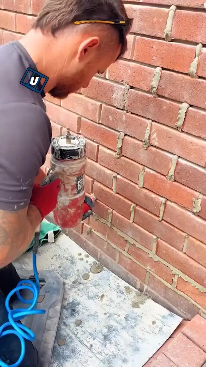 The cement gun is so satisfying 🤩🔫 #fblifestyle