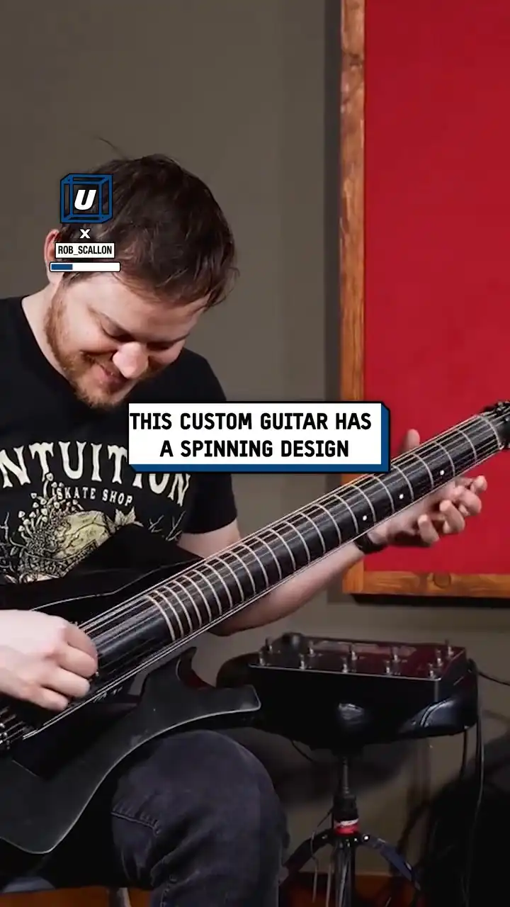 Custom spinning guitar 🤯🎸