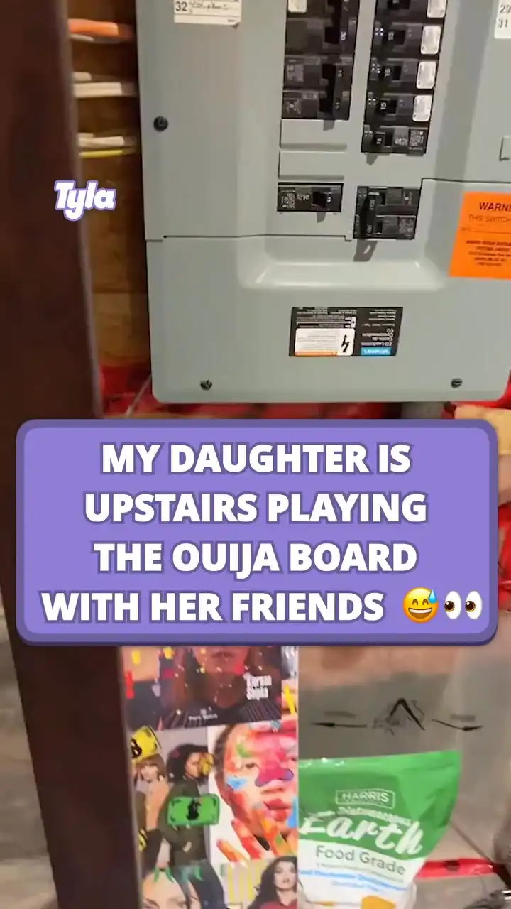 My daughter is upstairs playing ouija board with her friends 👀👻