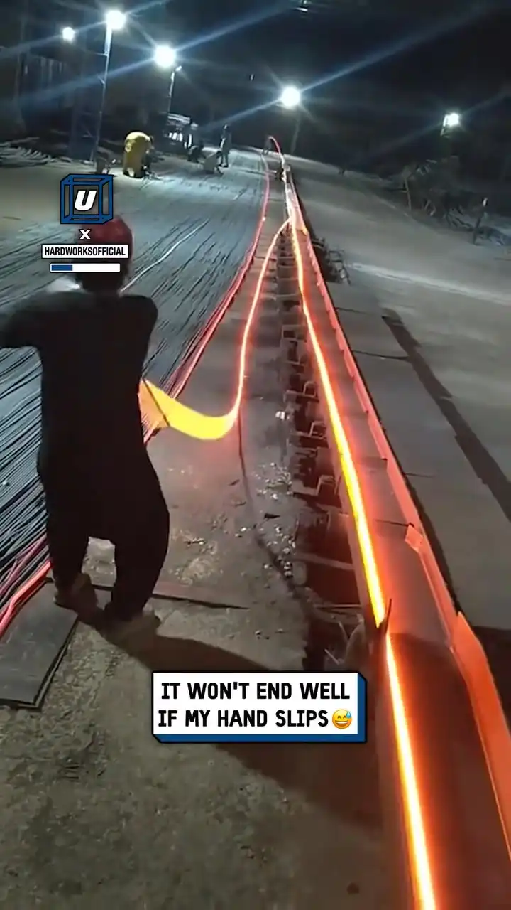 Flexible hot metal piping 😲🔥