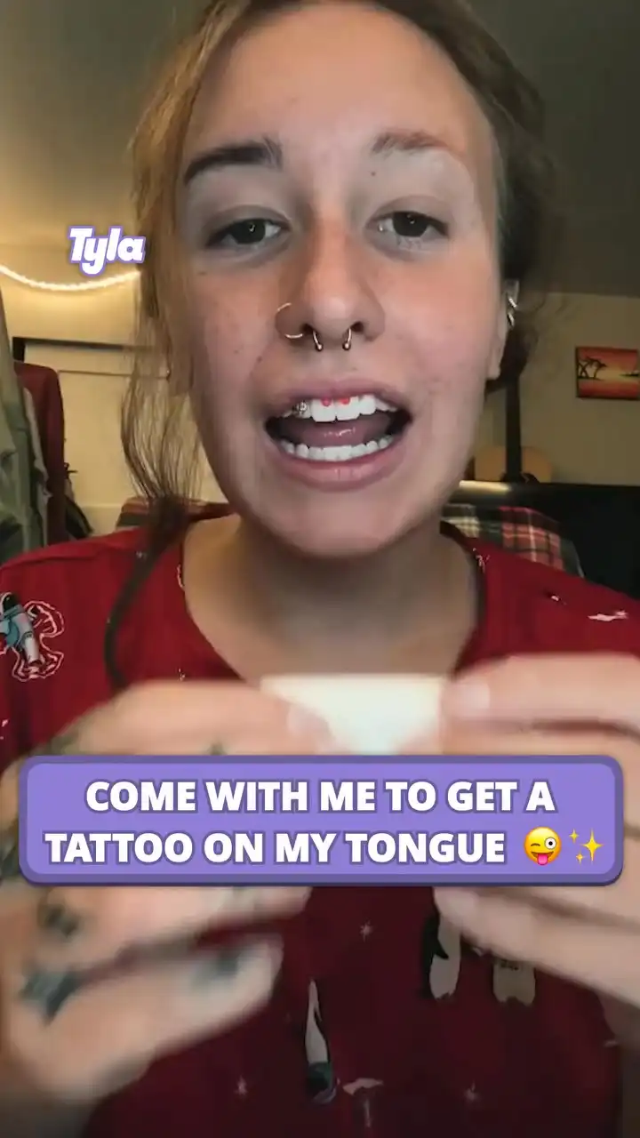 Come with me to get a tattoo on my tongue 👅