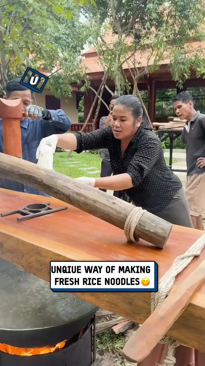 How to make the freshest rice noodles 🍜🤯 #fblifestyle