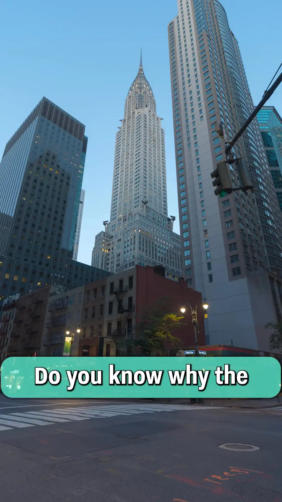 This is why the Chrysler Building is slanted