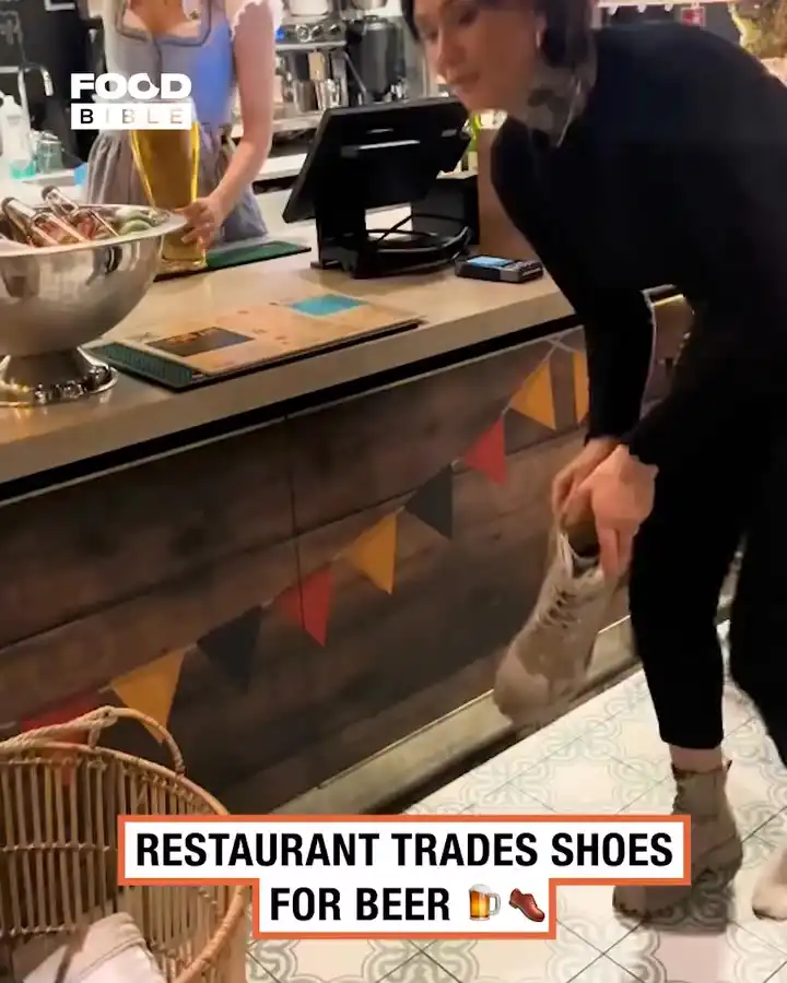 Restaurant trades shoes for beer 🍺👞