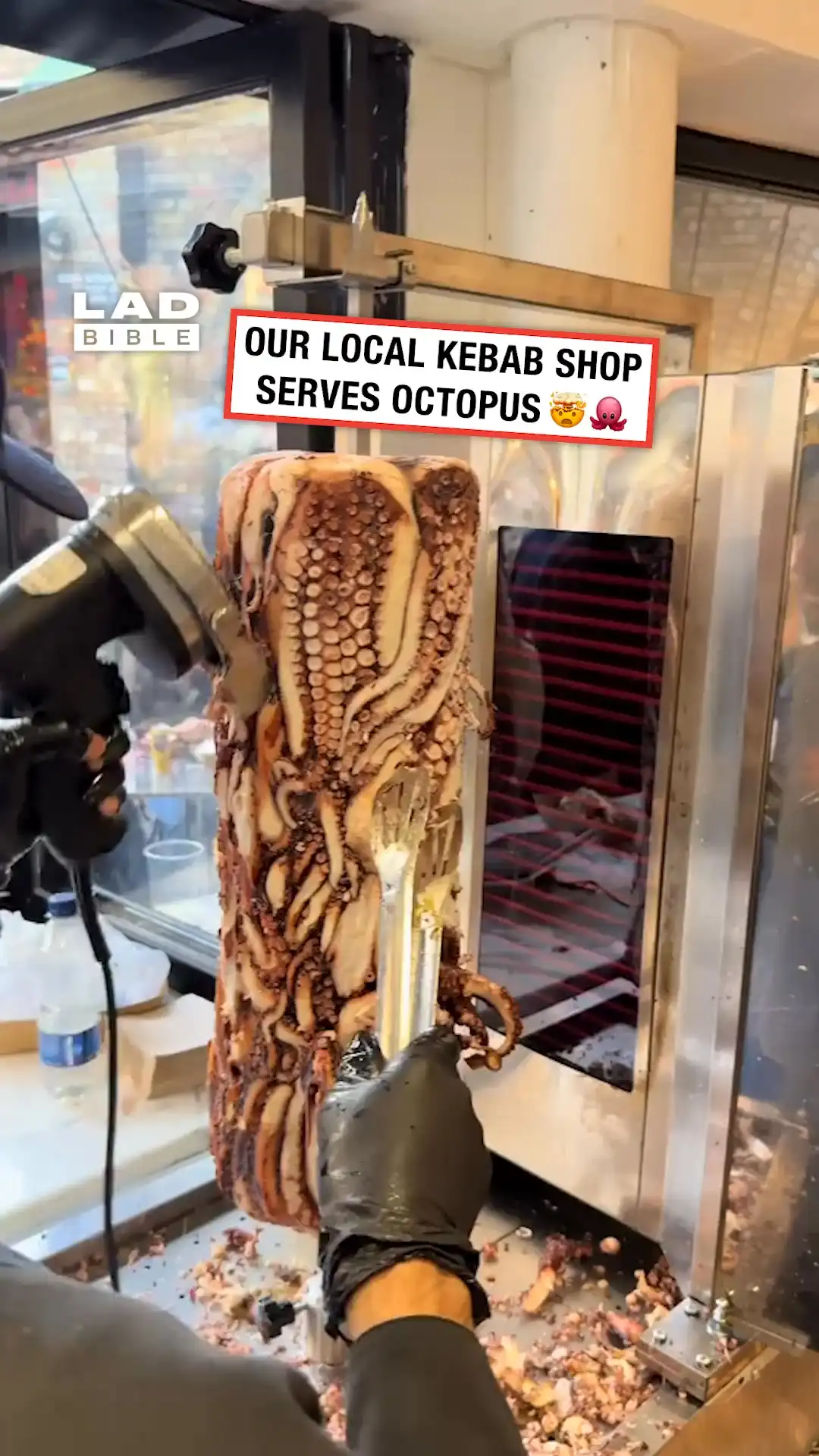 Our local takeaway serves octopus kebabs 😲🐙