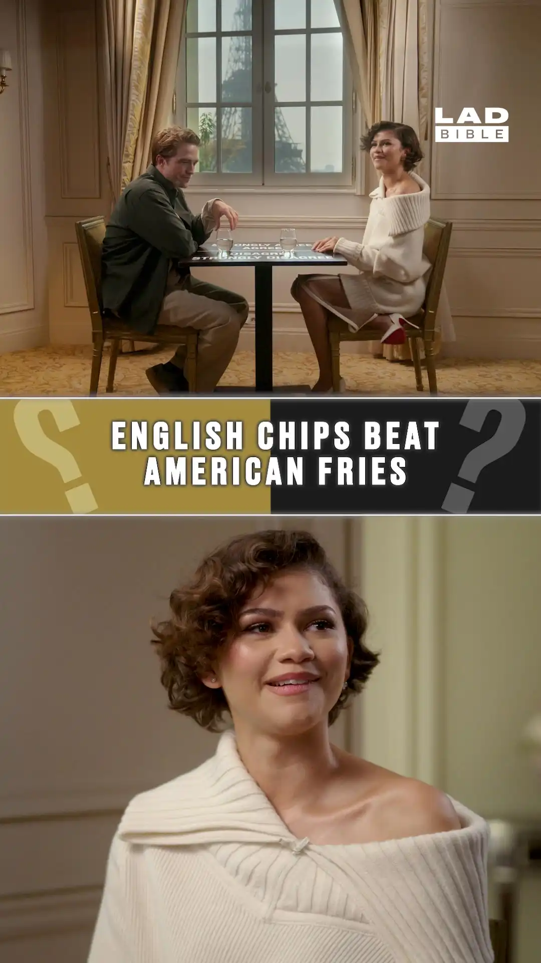 Zendaya & Robert Pattinson discuss chips