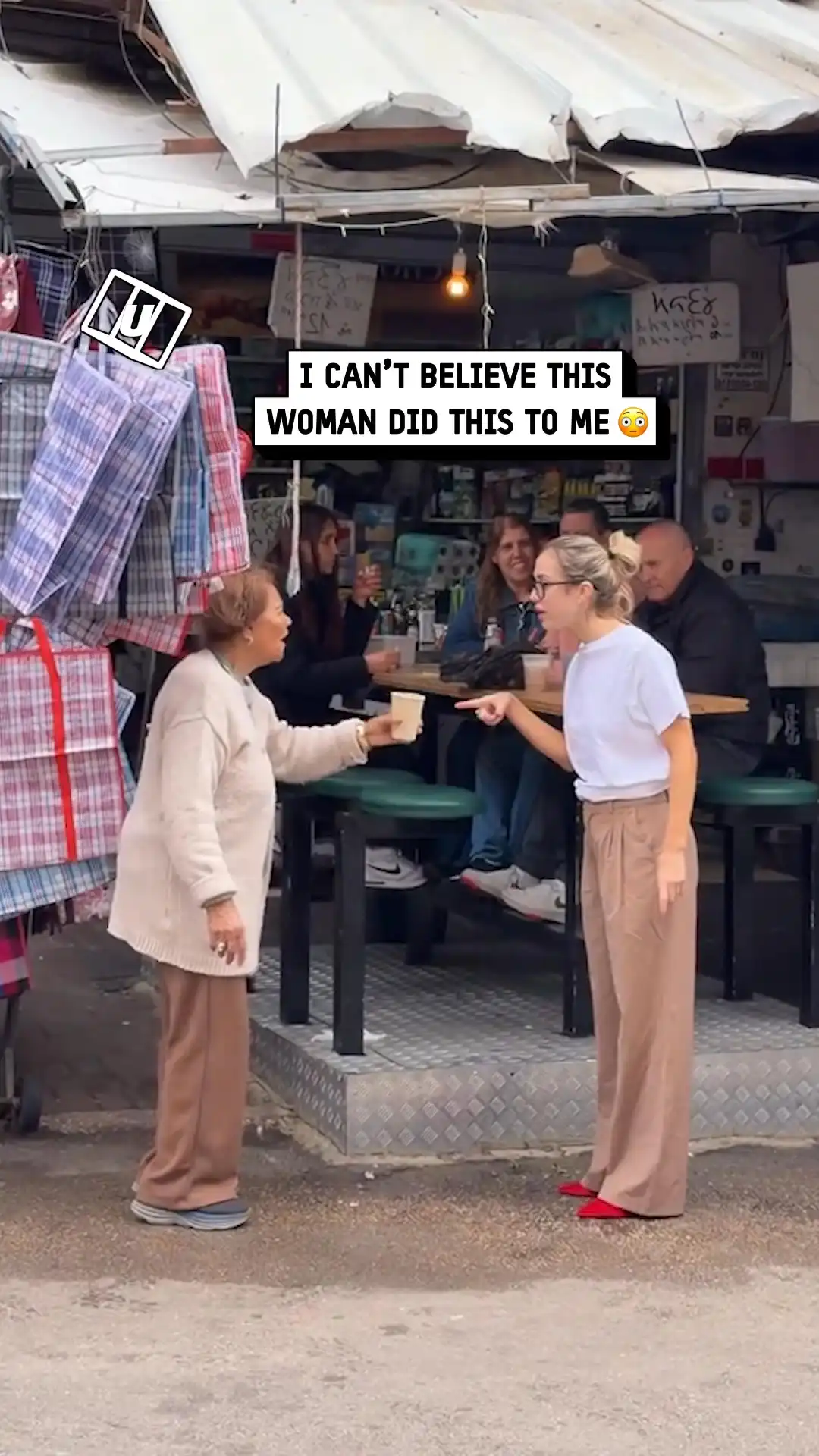 This woman threw coffee all over me 😳