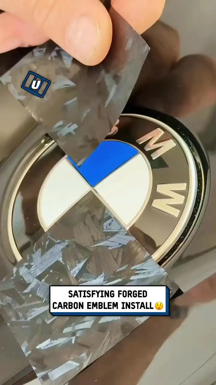 Satisfying forged carbon emblem install 😲😍