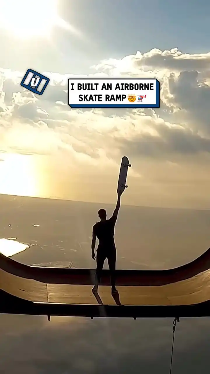 Flying skateboard ramp 🛹🤯