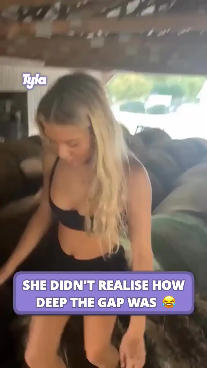 She didn't realise how deep it was 😂