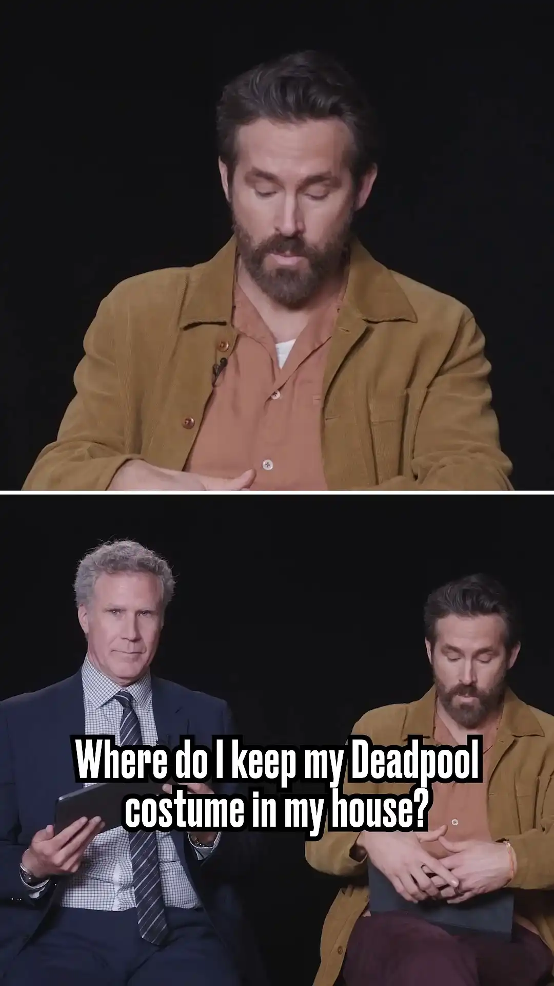 Where does Ryan Reynolds keep his Deadpool costume?