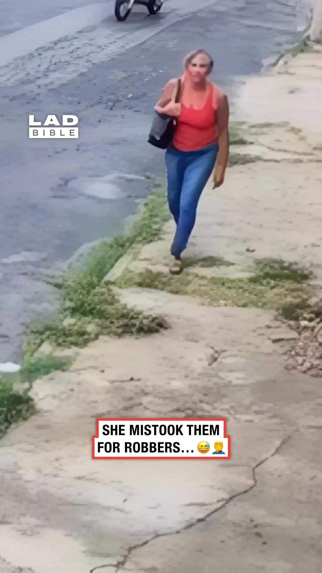 She mistook them for robbers 😅