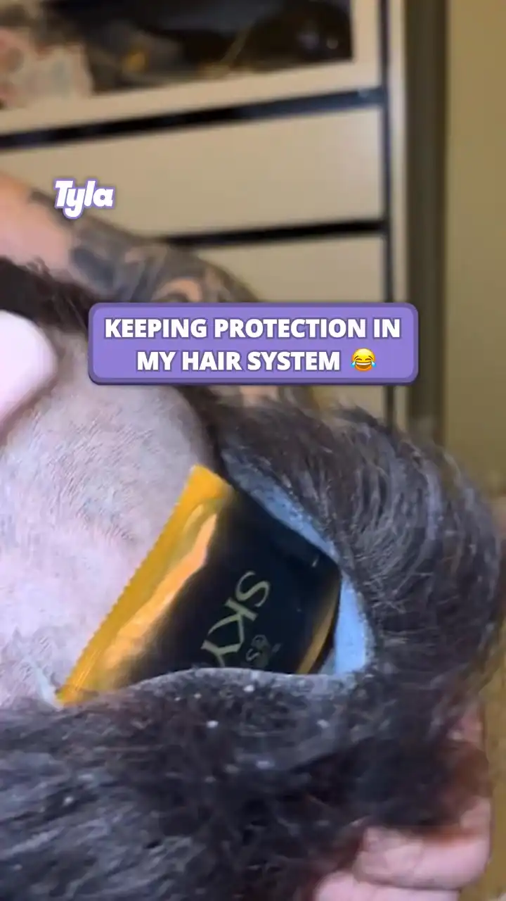 Keeping protection in my hair system 👀