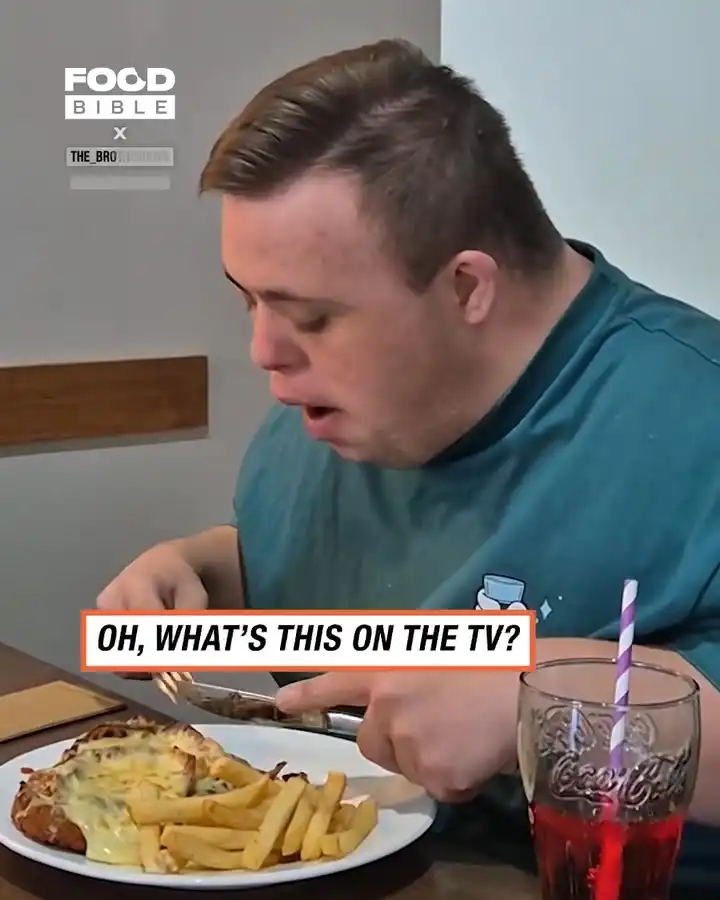 Asking the waitress to take my brother's food 😂