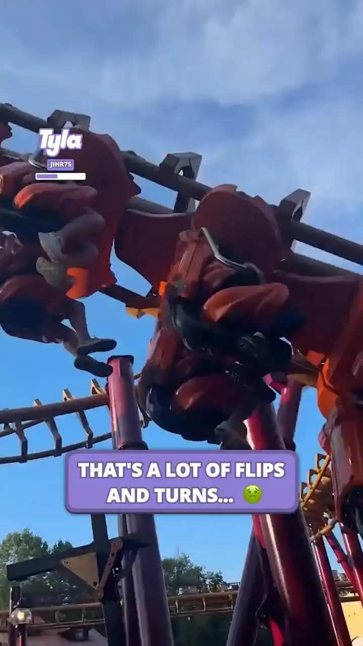 Little girl wasn't feeling good before the rollercoaster 🤢🎢