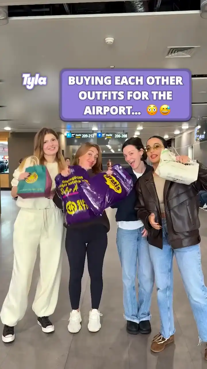 Buying each other outfits for the airport 😳😅