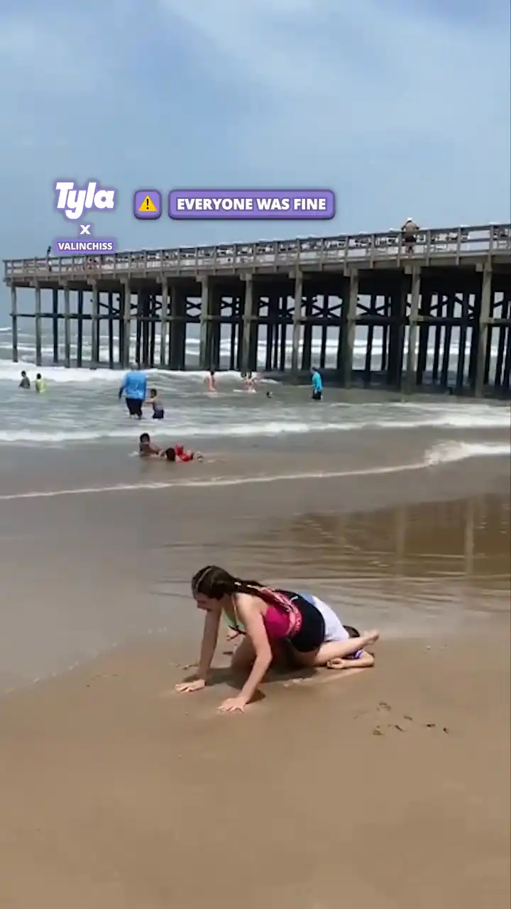 Flips at the beach don't go to plan ๐ณ๐คธโโ๏ธ