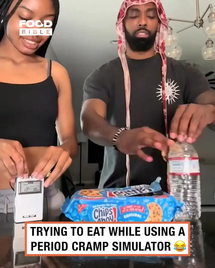 Trying to eat with a period cramp simulator 😫😵