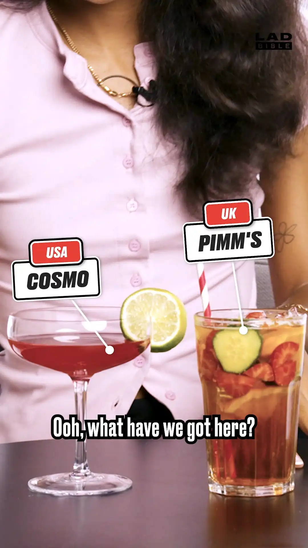 Olivia Dean compares cocktails