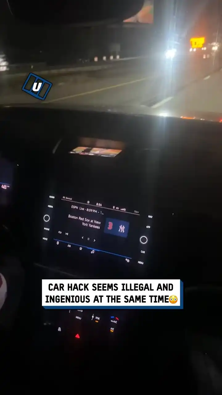 Ingenious car phone hack 😲🤣