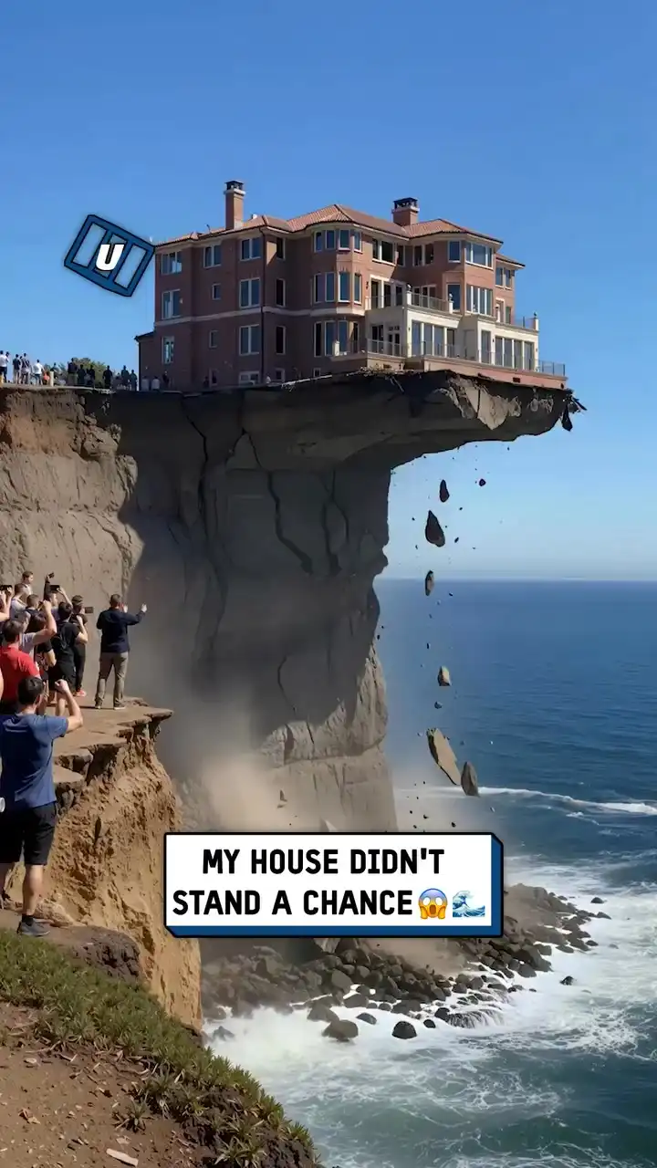 My house fell into the ocean 😲🌊