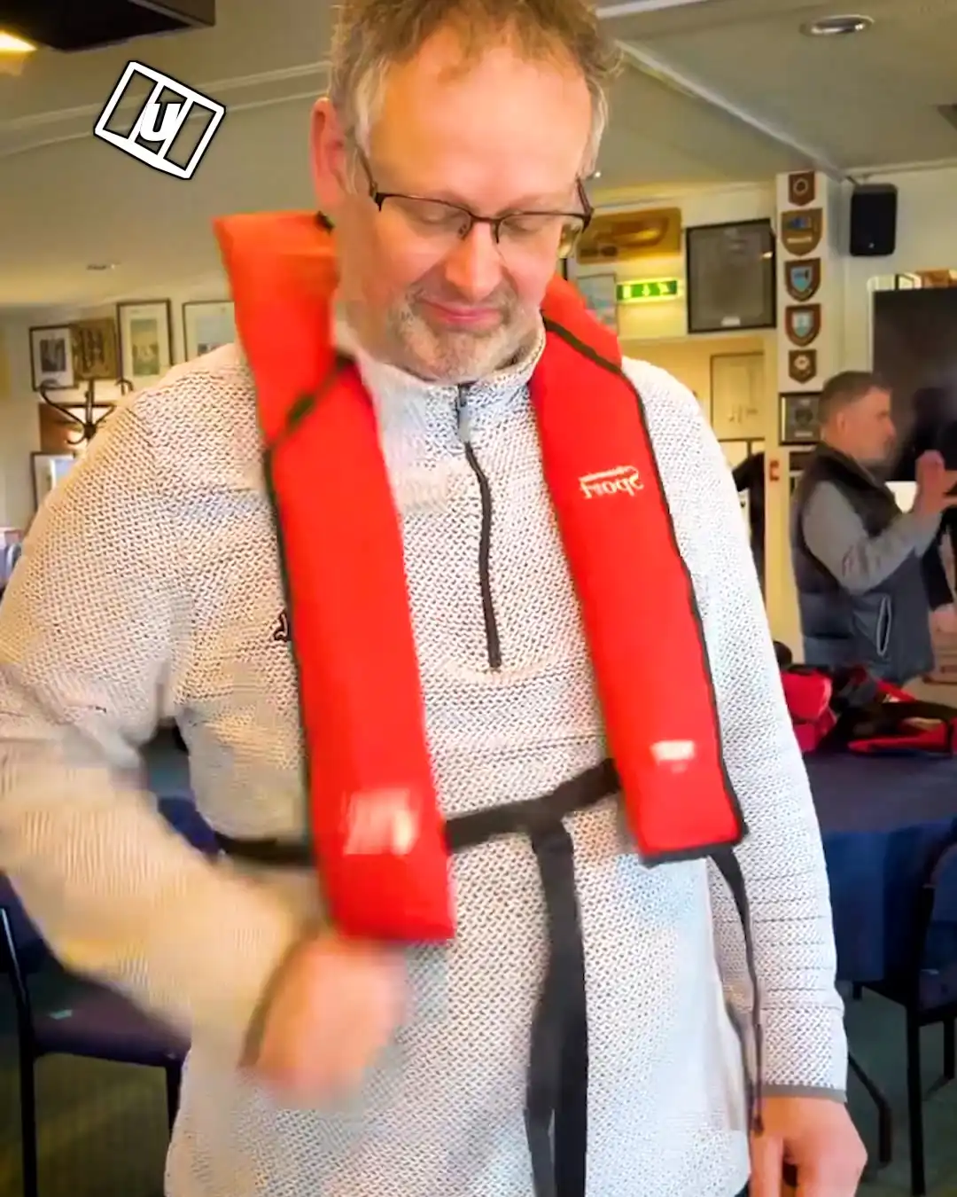 Pulling a life jacket 😲