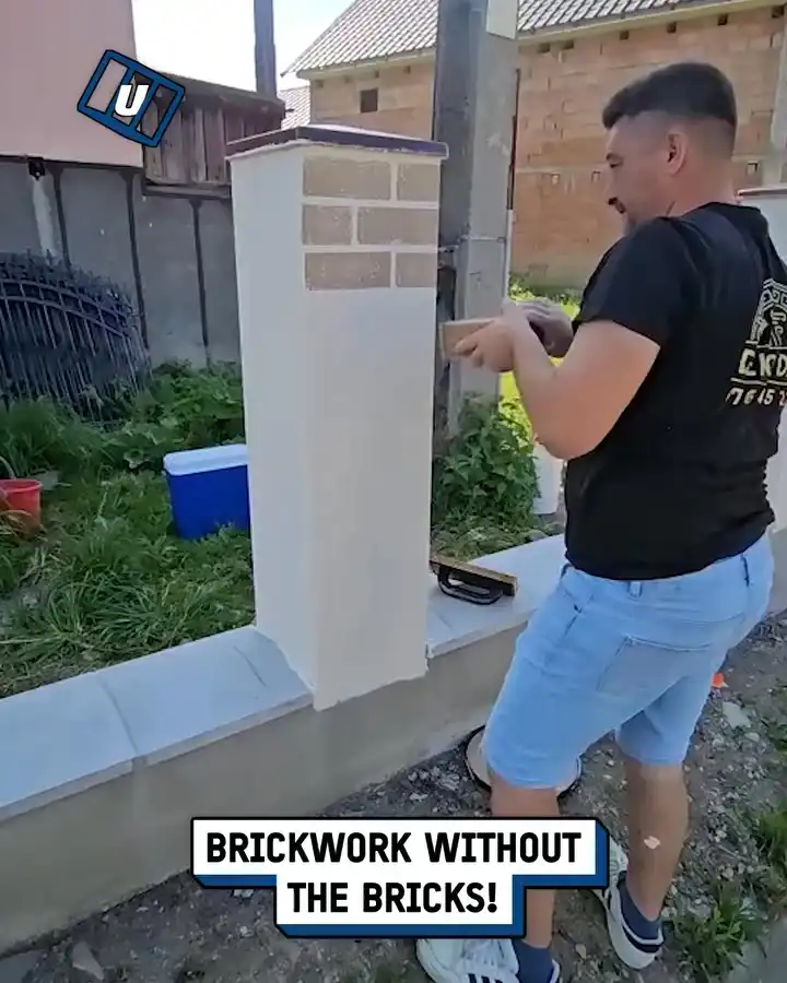 Fake painted brickwork hack 🎨😲