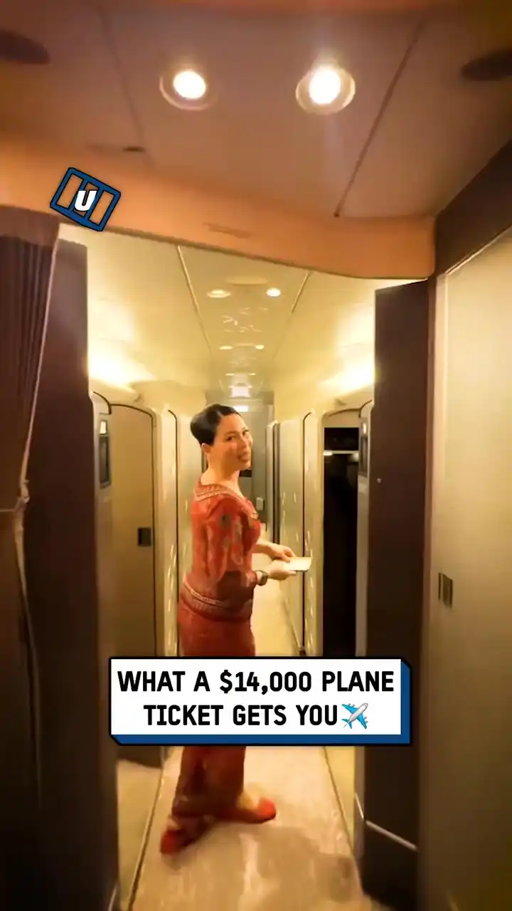 What a $14,000 plane ticket gets you 🤑🛩️