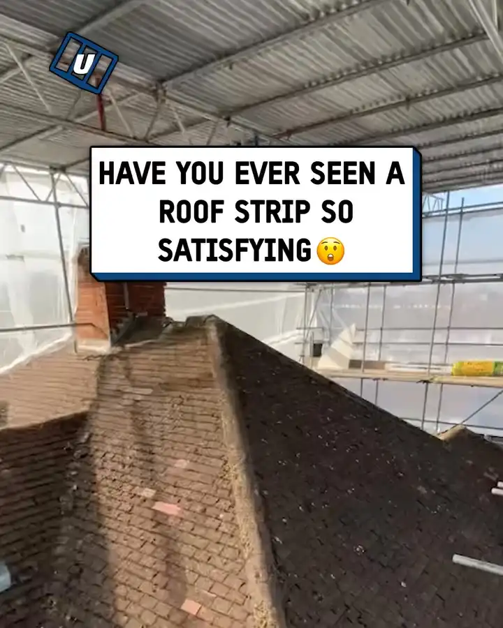 Satisfying roof stripping 🏠😲