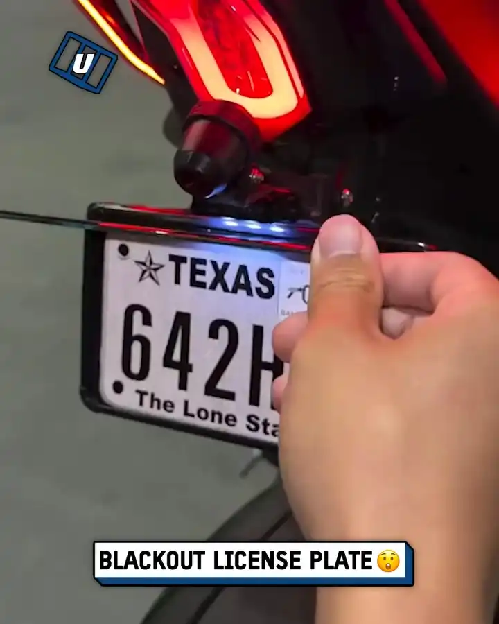 Blackout license plate 😎🤯