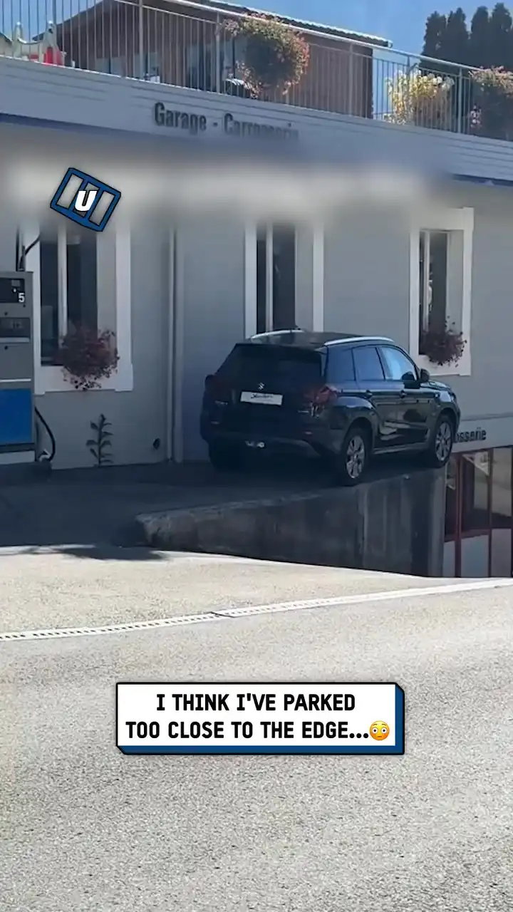 Parking too close to the edge ⚠️😱