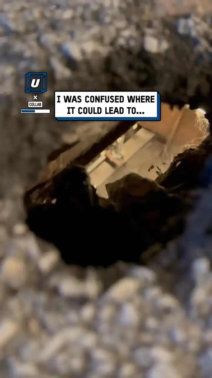 Subway station visible through hole in sidewalk 🚝😲