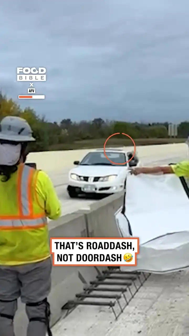 When your buddy brings lunch but there's nowhere to park 😂