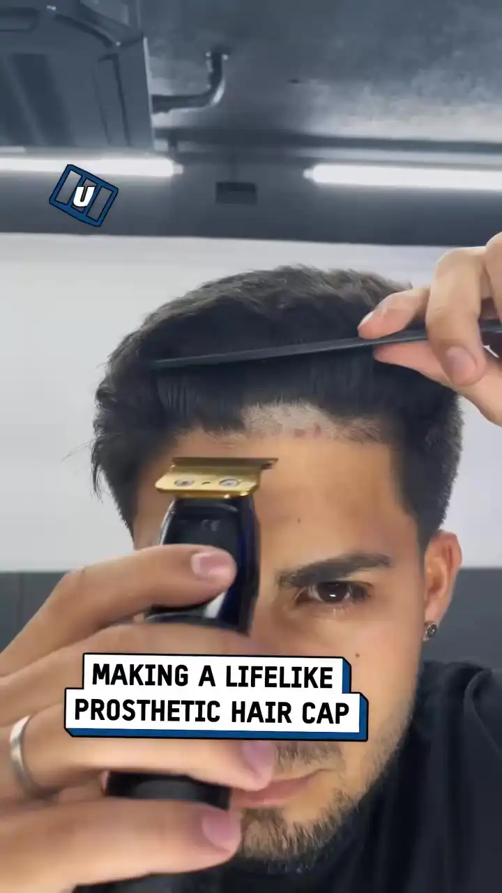 Lifelike prosthetic hair cap 😮💇