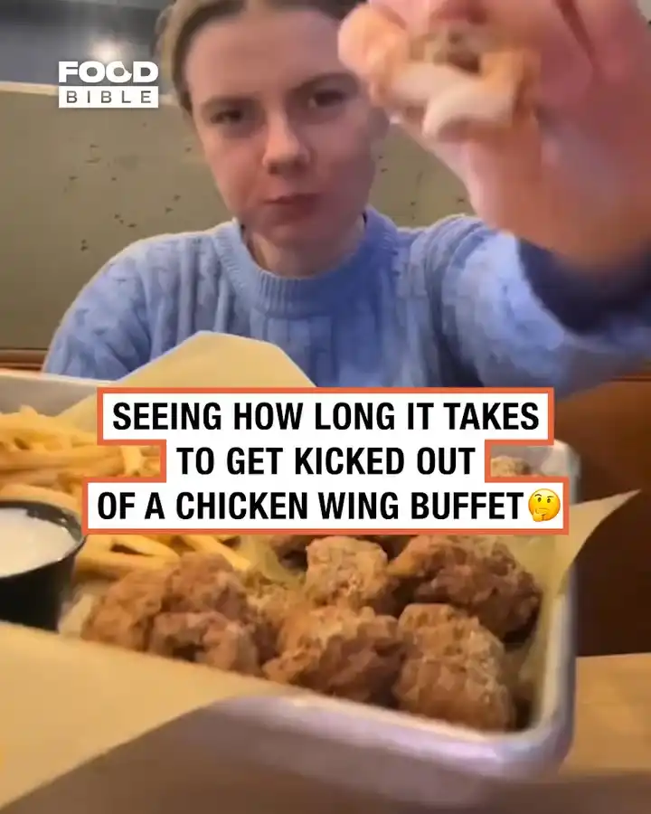 Seeing how long it takes to get kicked out of a chicken wing buffet 😧🍗