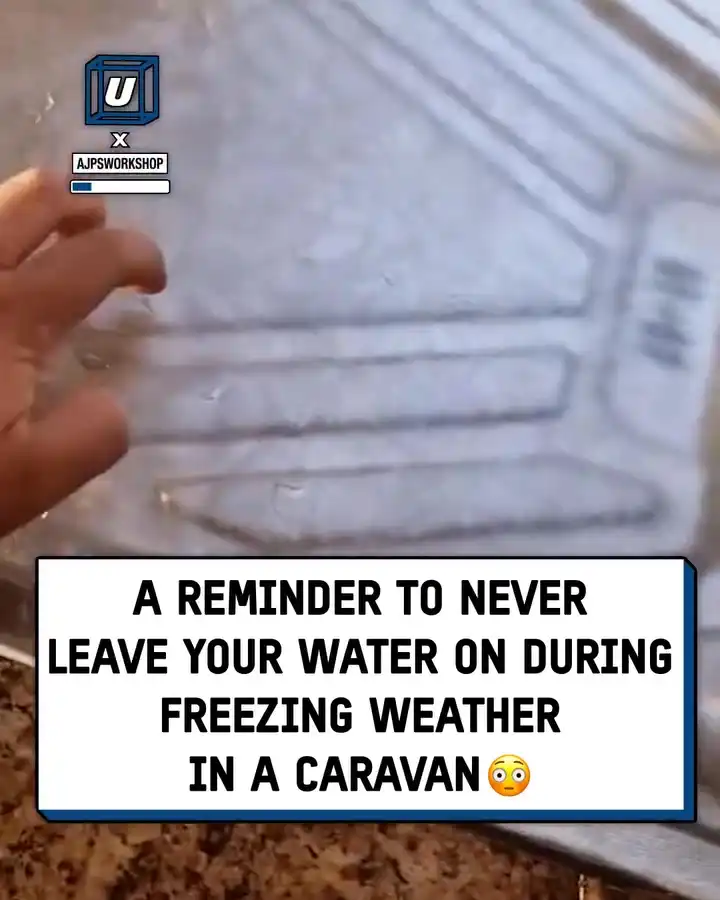 Frozen static caravan kitchen 🥶😱