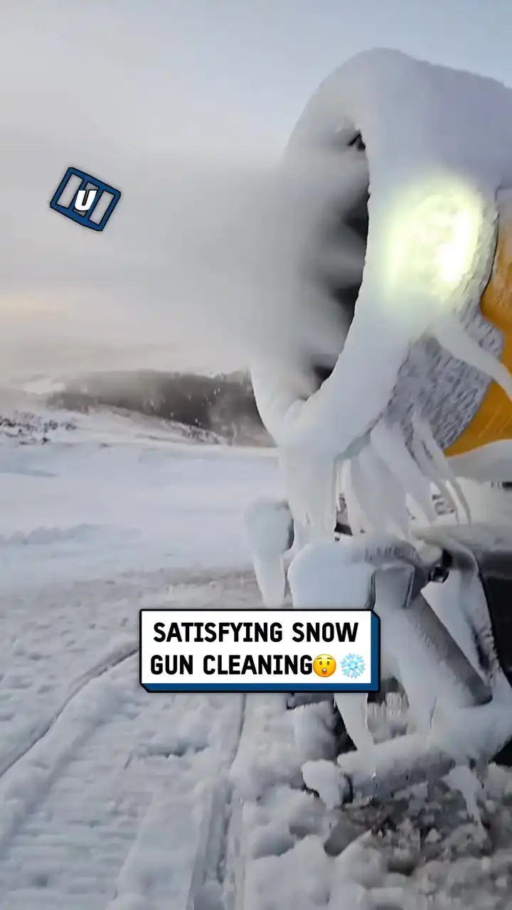 Satisfying snow gun cleaning ❄️🧹