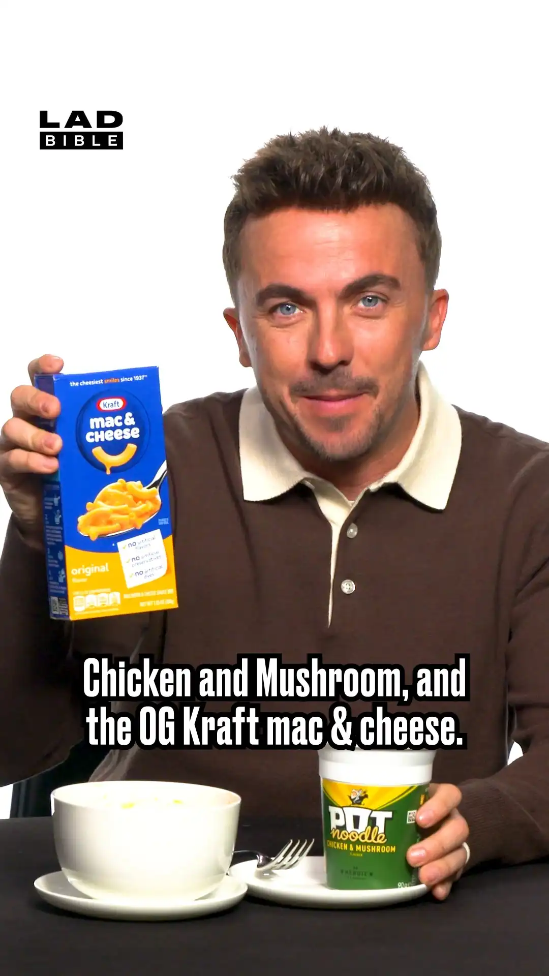 Frankie Muniz talks about his love for mac & cheese