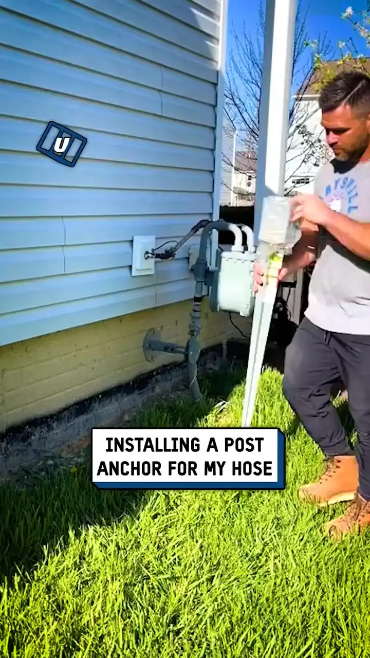 Installing a post anchor for my hose 🤯💦