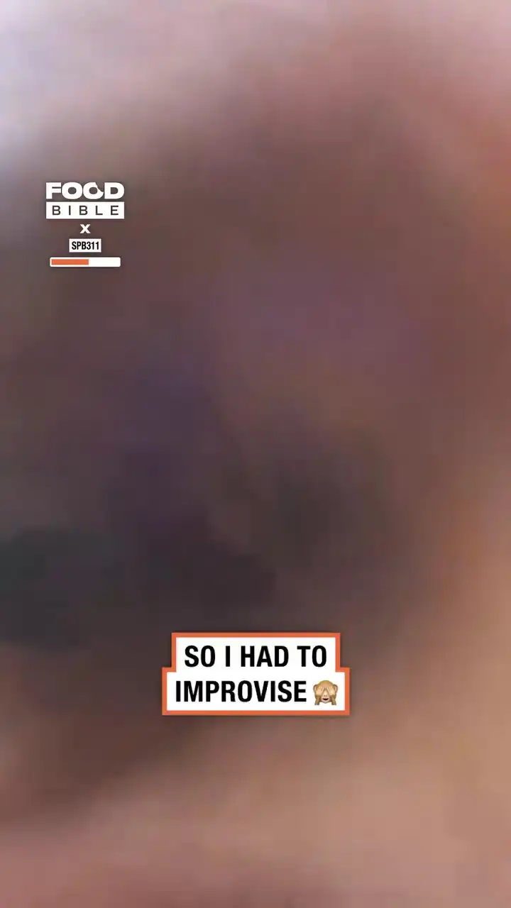 Guy struggles with food at doorbell π