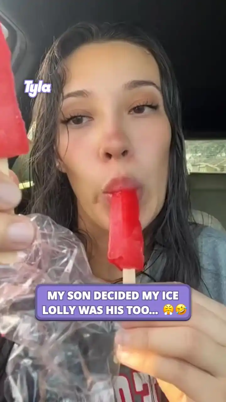 Son won't let mom eat her popsicle in peace