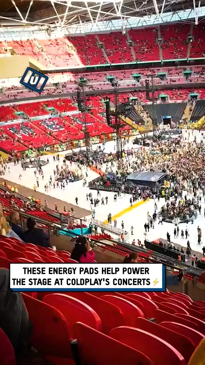 Energy generating pad at Coldplay concert 🤯⚡️