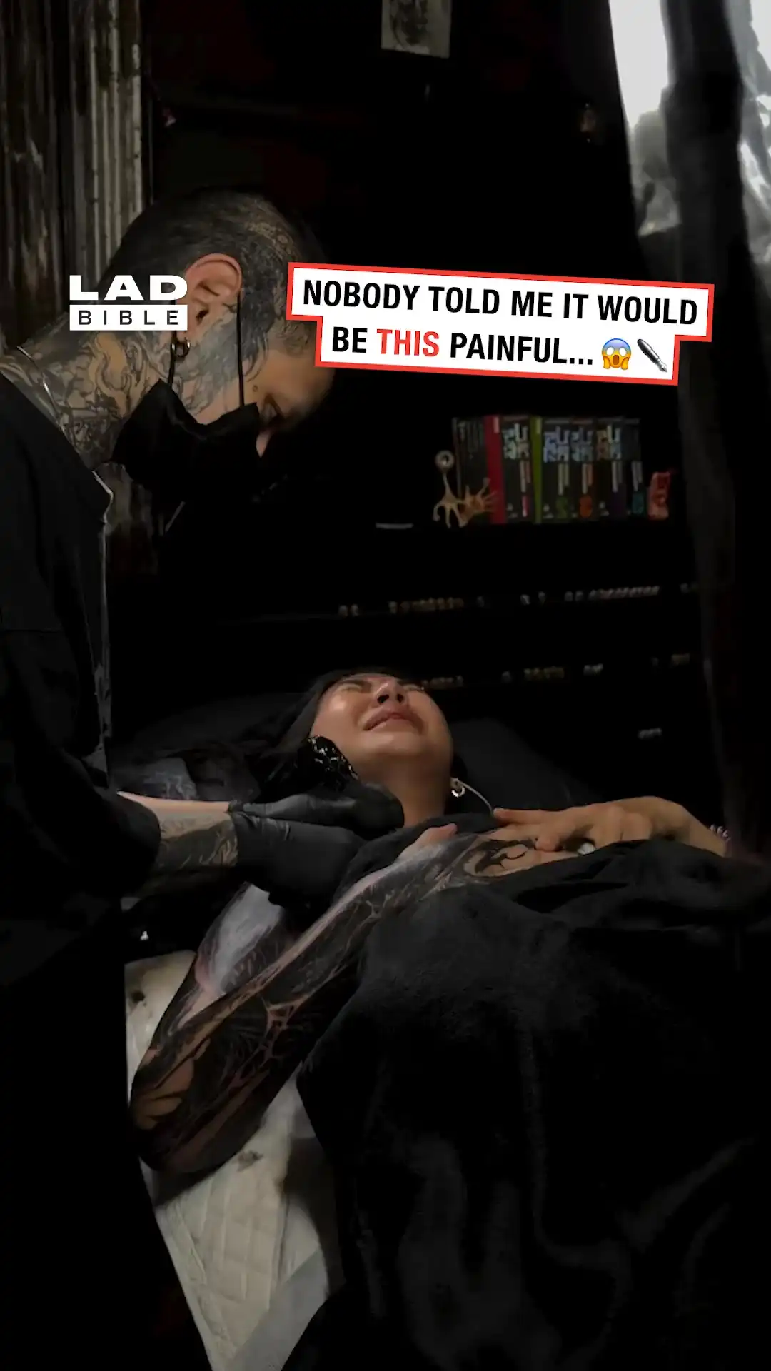 Intense Reaction to a Full Body Tattoo 😳