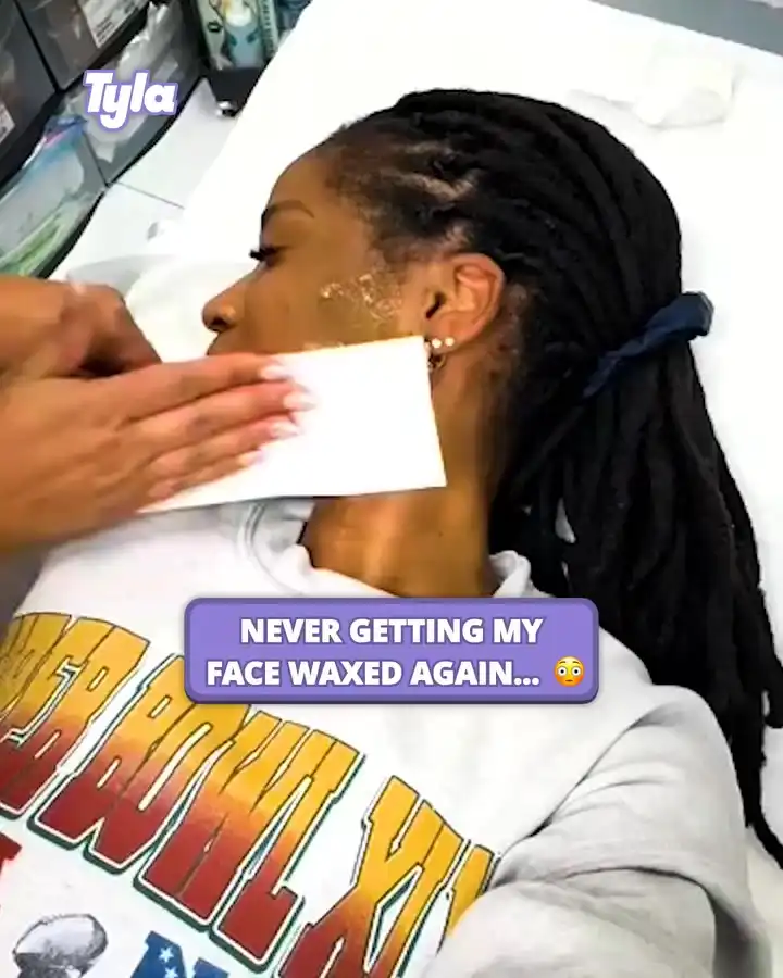 Never getting my face waxed again 😭✨