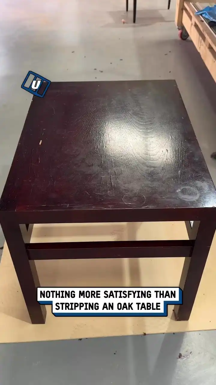 Oak table stripping