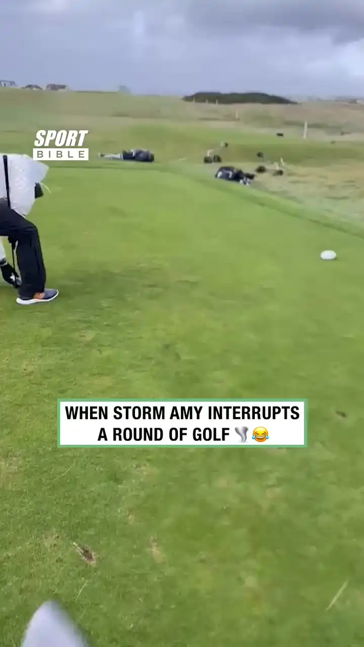 Trying To Play Golf During A Storm